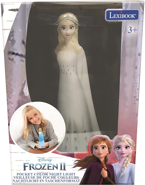 Lexibook- Frozen 2 Notturna LED per i Bambini, Cambiamento di Colore, Luce soffusa, Batterie, Bianco - immagine 5