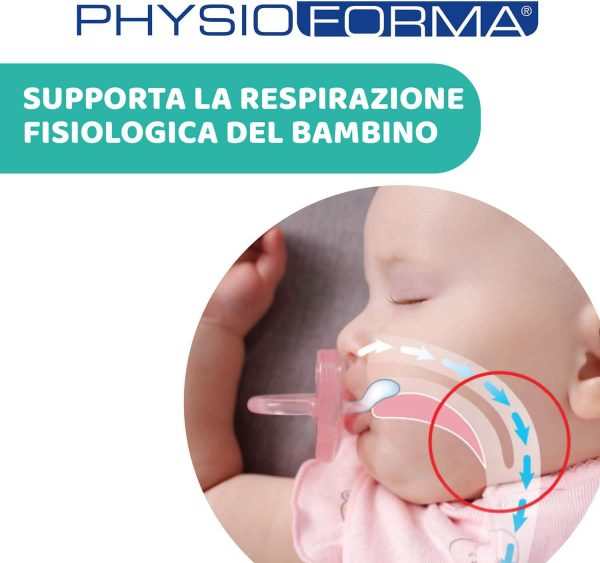 Chicco PhysioForma Ciuccio in Silicone 16-36 Mesi, 1 Pezzo - Gommotto Morbido e Delicato, Supporta la Respirazione Fisiologica e Favorisce il Corretto Sviluppo della Bocca, Trasparente - immagine 5