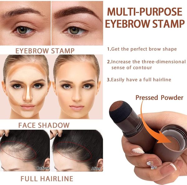 Timbro Per Sopracciglia, Kit Per Modellare Per Sopracciglia, Eyebrow Powder, 10 Set Di Stencil Per Sopracciglia Riutilizzabili, 2 Pennelli Per Matita Per Sopracciglia,Sopracciglia Impermeabile (Nero) - immagine 7