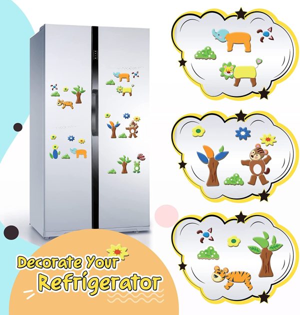 COOLJOY Puzzle Magnetico Legno, Giocattolo di Legno Bambini con Double Face Disegno cavalletto Lavagna, apprendimento educativo per Bambini (Nmodello Animale)?? - immagine 2