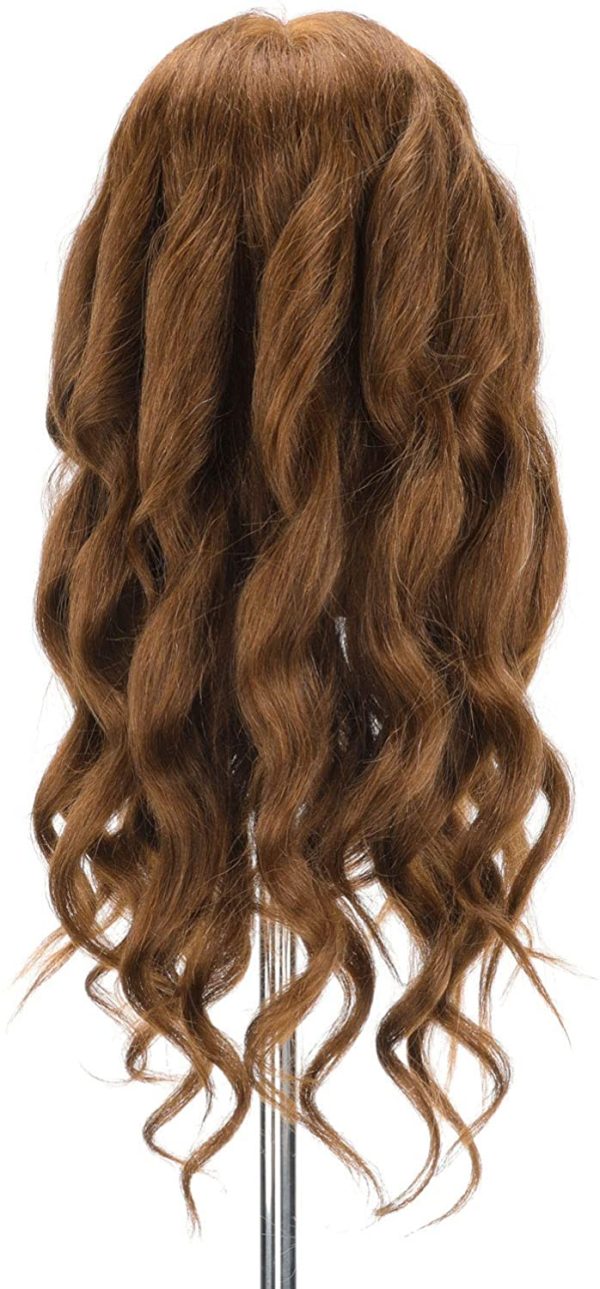 Neverland 22"80% Real Hair Training Head Parrucchiere Styling Head Cosmetology Manichino Manichino Testa di bambola Morsetto da tavolo gratuito