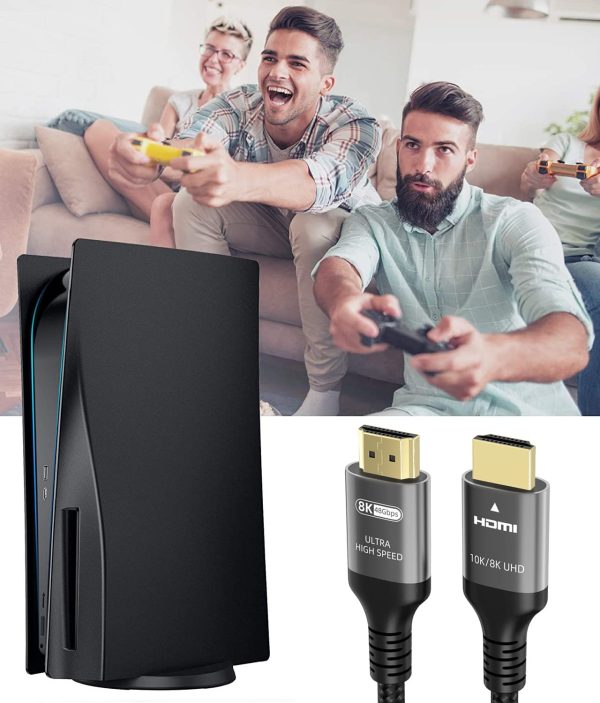 10k 8k 4k Cavo HDMI 2.1, 48Gbps Certificato Velocit?? Ultra Elevata Cavi HDMI 4k 144Hz 120Hz 8k60Hz 4:4:4 eARC DTS:X Dolby Atmos Dynamic HDR Compatibile per RTX3090 PS5 Xbox Series X OLED TV (2metri) - immagine 8