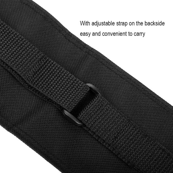 Tbest Pool Cue Bag Nylon Pool Stecca da Biliardo Stick Storage Carrying Case 1/2 3/4 Nero - immagine 5