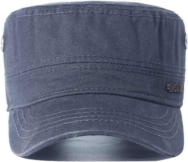 CACUSS Uomo Cappello Trucker Cappello da Camionista Militare Cadet cap Uomini Traspirante Cotone Cappello da Baseball Regolabile per Ambientazione Esterna, Sport, Viaggi - immagine 4