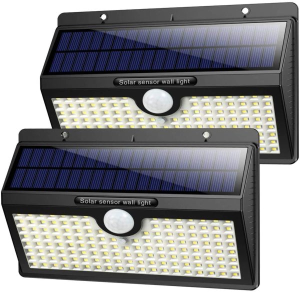 Luce Solare Led Esterno, ??2019 Super Luminosa 138LED-1400 lumen??iPosible Luci Solari Esterno Lampade Solari con Sensore di Movimento Luci Esterno Energia Solare Impermeabile IP65 per Esterno-2 Pezzi - immagine 3