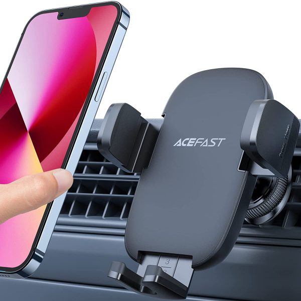 ACEFAST Porta Supporto da Cellulare Telefono da Auto Griglia di Bocchette Aria Condizionata, Universale Forte 360?? Rotazione Regolabile Universale per Smartphone Mobile da 4"-7" Pollici