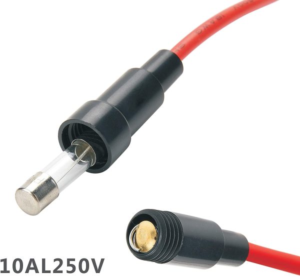 2pcs Presa Accendisigari Auto, Presa Accendisigari 12V / 24V DC, Adattatore Universale per Accendisigari, con Fusibile e Cavo di Collegamento da 0,6 m, Impermeabile per Navi, Auto, Moto (2 pezzi)