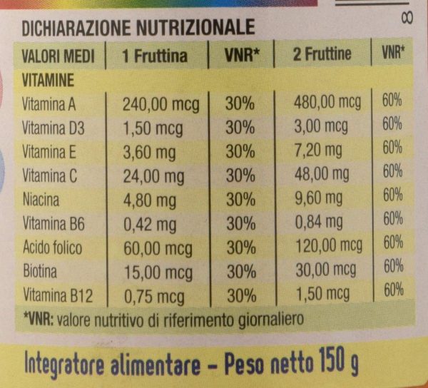 Vitasohn Junior Fruttine 60 Caramelle Gel??e - Integratore alimentare multivitaminico per bambini con pectina al gusto di limone, arancia e fragola - NO Glutine - immagine 4