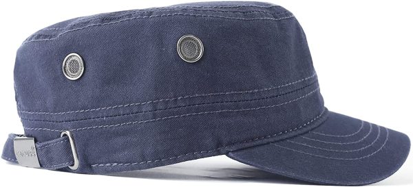 CACUSS Uomo Cappello Trucker Cappello da Camionista Militare Cadet cap Uomini Traspirante Cotone Cappello da Baseball Regolabile per Ambientazione Esterna, Sport, Viaggi - immagine 2