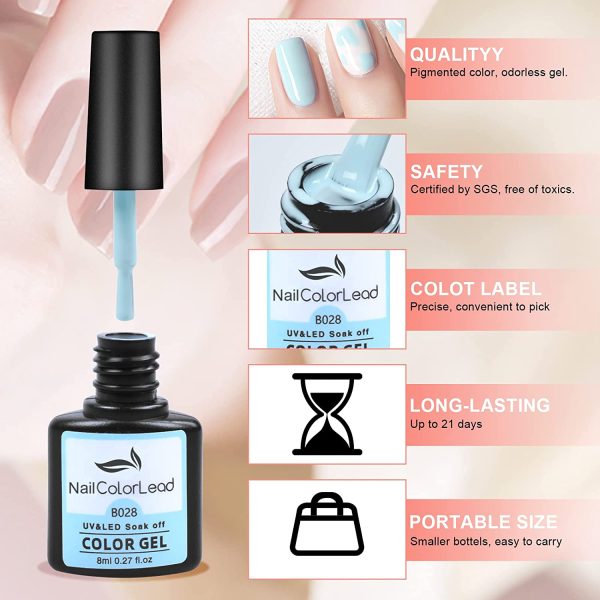 Tormay 15pz Smalto Semipermanente per Unghie in Gel, Colorati Gel per Unghie Soak Off Gel Nail Polish, Smalto per Unghie in Gel UV LED con Base e Top Coat, Matt Coat, 8ML - immagine 7