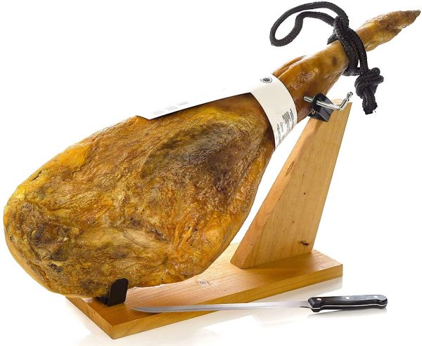 Prosciutto Spagnolo Serrano Riserva Duroc + Porta Prosciutto + Coltello 6.5 - 7 Kg - Jamon Serrano Crudo Jamonprive - immagine 2