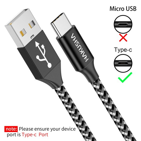 Cavo USB C, Cavo USB Tipo C [2M] Nylon Intrecciato Cavo Caricabatterie Ricarica Rapida per Samsung S8 S9 S10 A30 A40 A50 A70 A20e,Huawei P9 P20 P10 P30,Xiaomi Mi 9 Mi A2 Mi 8,Sony,Gopro,OnePlus - immagine 4