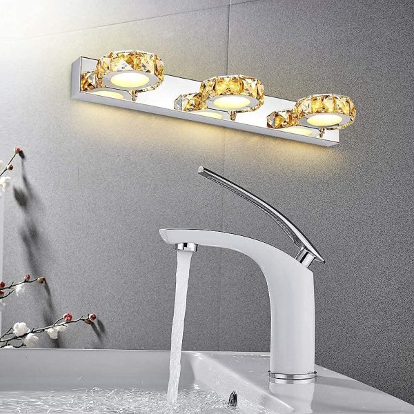 Luce da Specchio per Bagno 9W 6000k Applique Da Bagno a Led IP44 Lampade da parete impermeabili 46x5cm - immagine 4