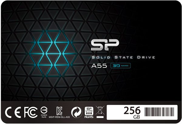 Silicon Power SSD 256GB 3D NAND A55 SLC Cache Performance Boost 2.5 Pollici SATA III 7mm (0.28") SSD interno - immagine 4