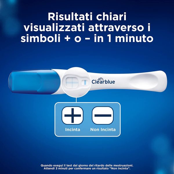 Test di Gravidanza Clearblue Rilevazione Rapida Maxiformato, Risultato Rapido, anche in 1 minuto*, 3 Test - immagine 4