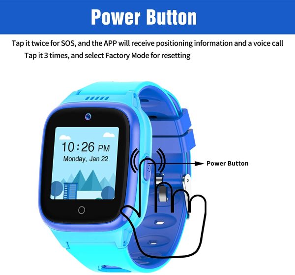 4G Smartwatch Phone per Bambini GPS Tracker, Impermeabile Watch con Posizione in Tempo Reale WIFI Videochiamata Pedometro Geofence SOS Anti-Perso orologio Regalo per Ragazzi e Ragazze