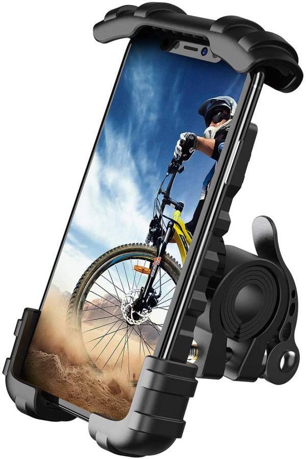 Supporto Telefono Bicicletta, Metallico Supporto Motociclo - Universale Manubrio Supporto Cellulare per iPhone 12, 11 Pro, Xs Max, X, 8, 7, 6S, Samsung S10 S9 S8, 4.7-6.8 Pollici Smartphones - immagine 3