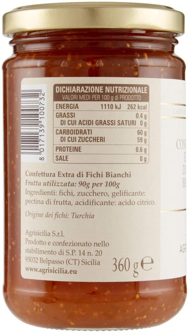 Agrisicilia Confettura Extra di Fichi bianchi - 360 g