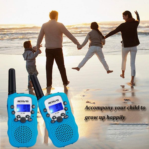 Retevis RT388 Walkie Talkie Bambini a Lungo Raggio, Torcia 8CH VOX per Ragazzi, Giocattoli per Bambini di 3-12 Anni, Regali di Compleanno per Attivit?? Indoor Outdoor (1 Coppia, Cielo Blu) - immagine 6