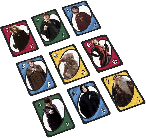 Mattel Games - UNO Versione Harry Potter, Gioco di Carte per Famiglie e Bambini 7+ Anni, FNC42