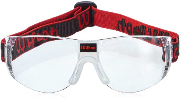 Wilson Omni, Occhiali da Squash, ZC1505 Unisex, Nero/Rosso - immagine 4