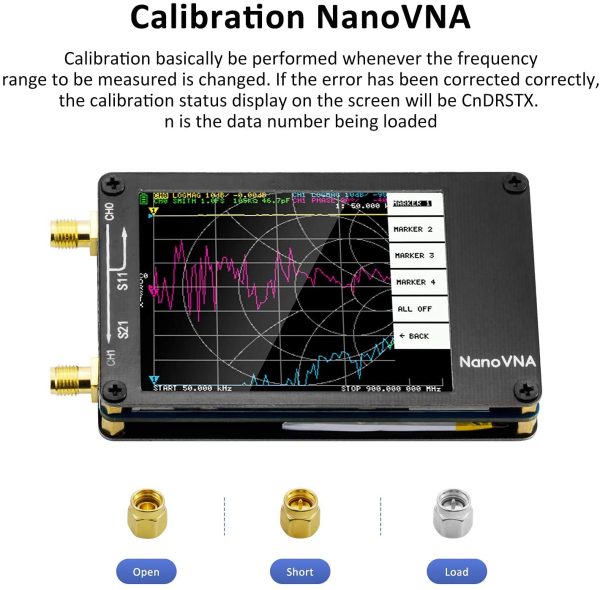 Aursinc - NanoVNA, Analizzatore di reti vettoriali 10 KHz-1,5 GHz V 3,5 HF VHF UHF, analizzatore di antenne, misurazione dei parametri S - immagine 3