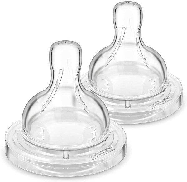 Philips Avent Classic+ SCF633/27 - Tettarella Anti-colic, Flusso Medio (3 fori), 3m+, Confezione da 2 - immagine 6