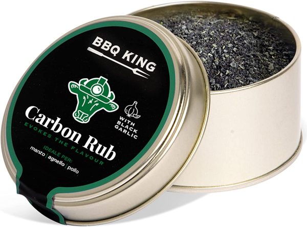 BBQ KING - Carbon Rub Confezione da 70 Gr, Dry Rub Bbq per Manzo Ideale per Barbecue e Grill, Set Spezie Cucina 100% Made in Italy, Miscela di Spezie per Carni quali Manzo, Agnello e Pollo - immagine 5