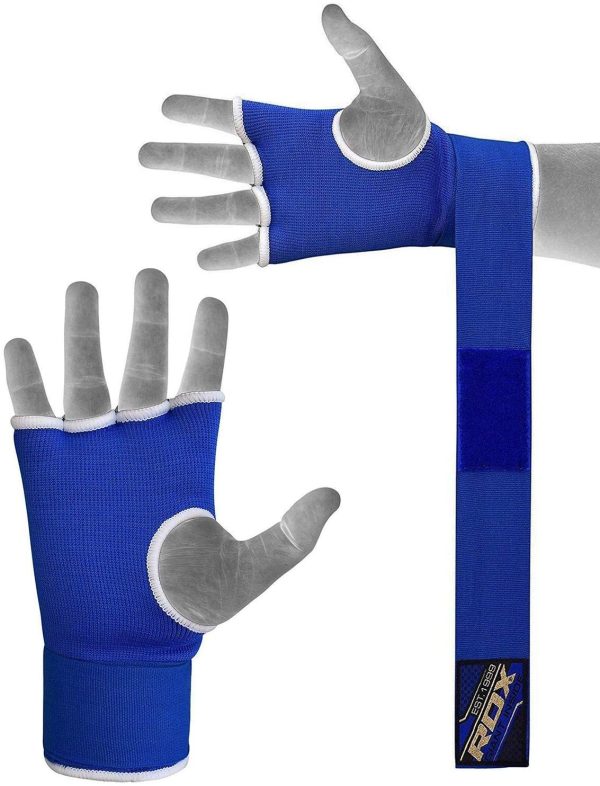 RDX Fasce Boxe Sottoguanti Interni Bende, 75cm Elastico Lunghe Polsiere, Pugno Imbottita Protezione Bendaggi Guanti, Pugilato Muay Thai MMA Allenamento Kickboxing Arti Marziali Punzonatura Uomo Donna - immagine 9