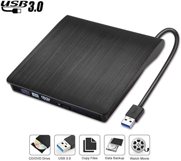 iAmotus Unit?? CD/DVD Esterno, Masterizzatore Dvd Esterno USB 3.0, Dvd Drive Portatile Ottiche Ultra Slim CD/Dvd +/-RW ROM Dispositivo Lettore di Schede Disc per Mac/Laptop/Desktop/Win 10/8/7/XP - immagine 6