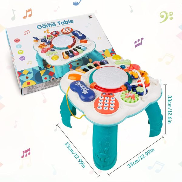 Tavolo Attivit?? per Bambini, I'apprendimento Musicale Giocattoli per Bambini 2 in 1 Giocattoli Educativi per la Prima Infanzia Bambini Ragazzi Ragazze 2 Anni + Regalo di Compleanno - immagine 3