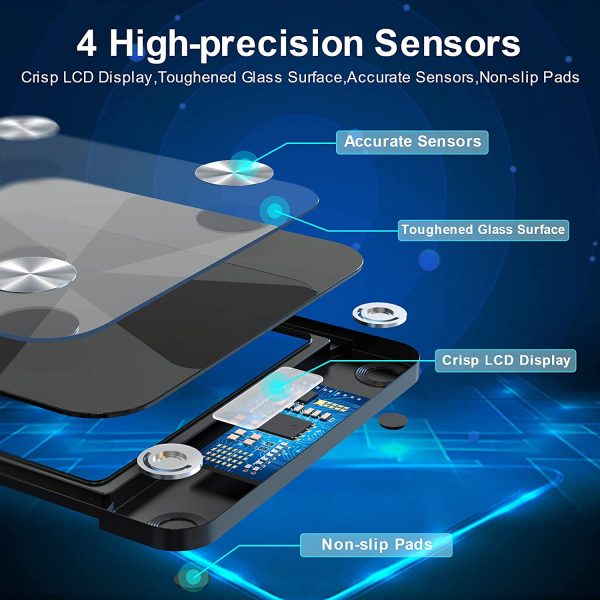 Bilancia Pesapersone Digitale Senza Fili Bilancia Da Bagno Impedenziometrica Intelligente con 13 Indici l'IMC per l'analizzatore Della Composizione Corporea con APP per Smartphone di BMI, Proteine - immagine 5