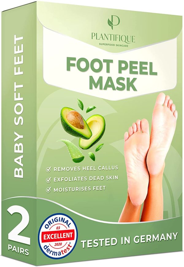 Maschera Piedi Esfoliante - Foot Peel Mask Dermatologicamente Testata, Efficace Peeling Piedi, Scrub Piedi e rimozione Calli dei Piedi - Foot Mask all'avocado confezione da 2 by Plantifique - immagine 6