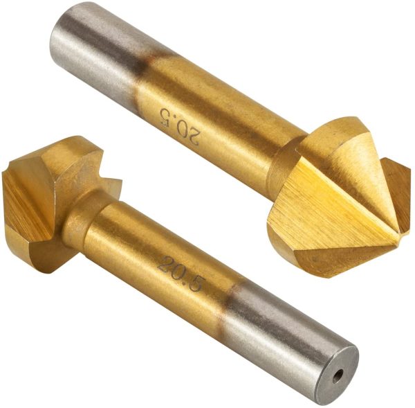 6Pcs Svasatore per Metallo Legno in HSS Titanio Rivestito 90??Gradi con Codolo Esagonale Punta 6,3mm 8,3mm 10,4mm 12,4mm 16,5mm 20,5mm - immagine 3