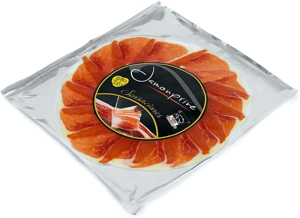 Prosciutto Serrano Spagnolo Duroc Affettato (Elaborato in modo artigianale) Piatto da 100 gr - Jamon Serrano Crudo Jamonprive - immagine 3