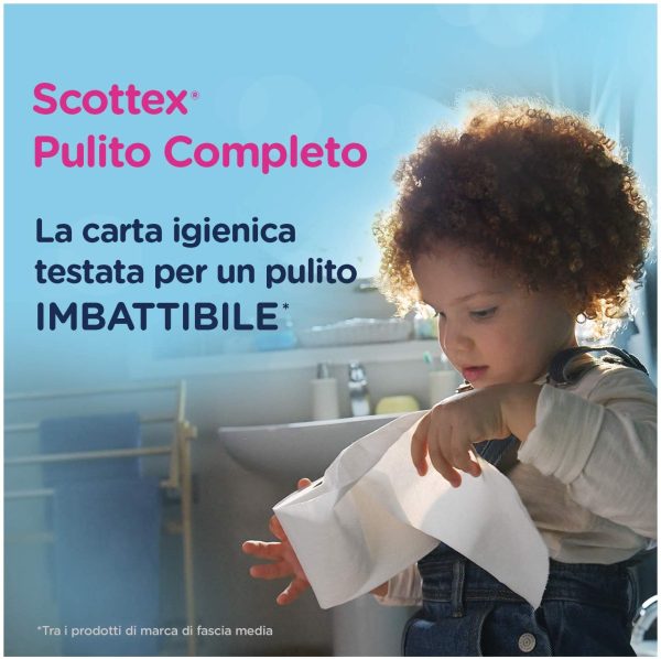 Scottex Pulito Completo Carta Igienica, Confezione da 16 Rotoli Maxi