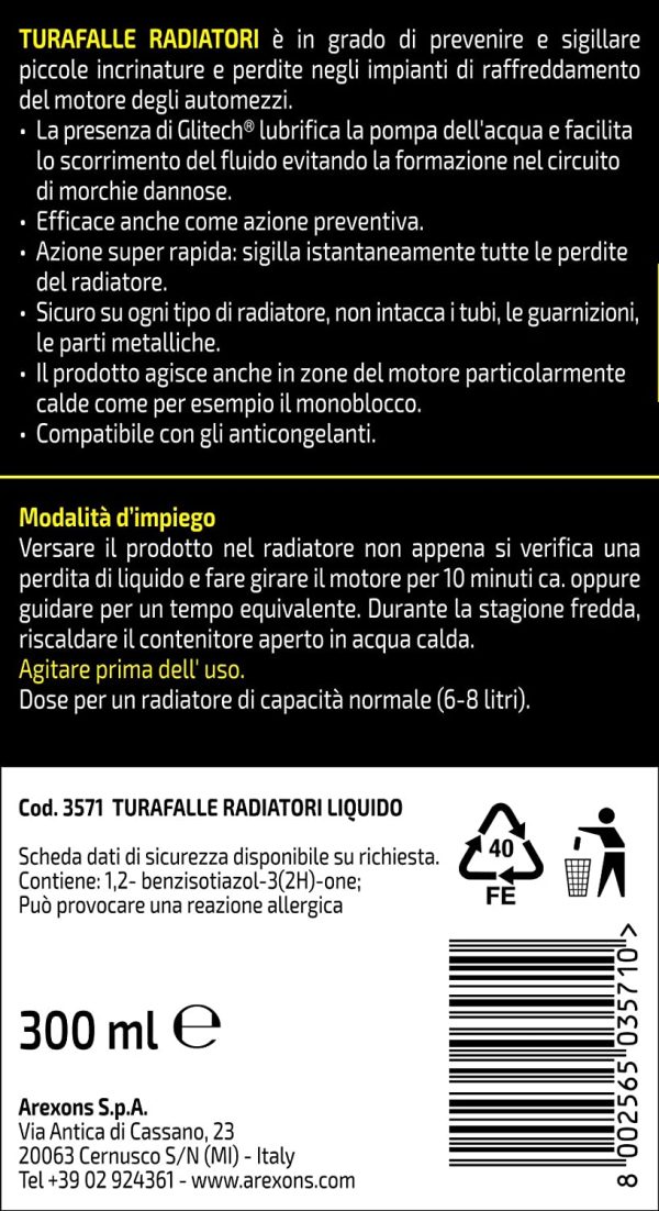 Liquido per radiatori 300 ml, turafalle radiatore Auto Sigilla perdite radiatore, Azione preventiva, glitech Anti corrosione, Monodose, Facile da Usare, Beige - immagine 5