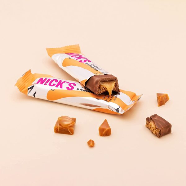 NICKS Mix di Barrette Proteiche, Keto Proteico Snack Bar 4g Net Carbs, 15g Proteine di 5g Collagene Senza Zucchero Aggiunti Low Carb Barretta Senza Glutine (9x50 g - Protein)