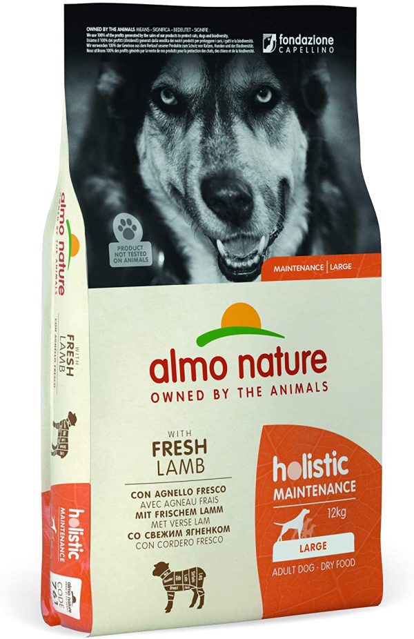 almo nature Holistic Maintenance Large con Agnello Fresco - crocchette Premium per Cani Adulti con Carne Fresca - specifico per Cani di Taglia Large - No OGM - Sacco 12kg - immagine 7