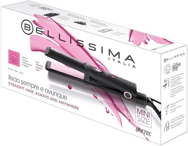 Imetec Bellissima BM 200 Piastra Mini per Capelli Lisci e Luminosi, Temperatura 200??, Multivoltaggio Automatico, Dimensioni Compatte da Viaggio - immagine 7