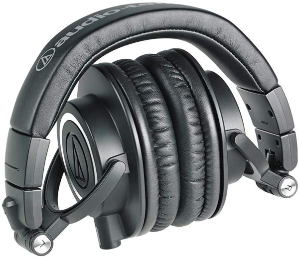 Audio-Technica M50x Cuffie professionali da studio per registrazione in studio, creatori, DJ, giochi, podcast e ascolto quotidiano - Nero