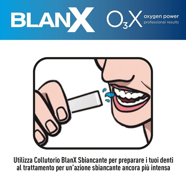 BlanX, O3X Strisce Sbiancanti, Con Ossigeno Attivo e Licheni Artici, Sbiancamento Denti, Denti Straordinariamente Bianchi - 10 Strisce - immagine 7