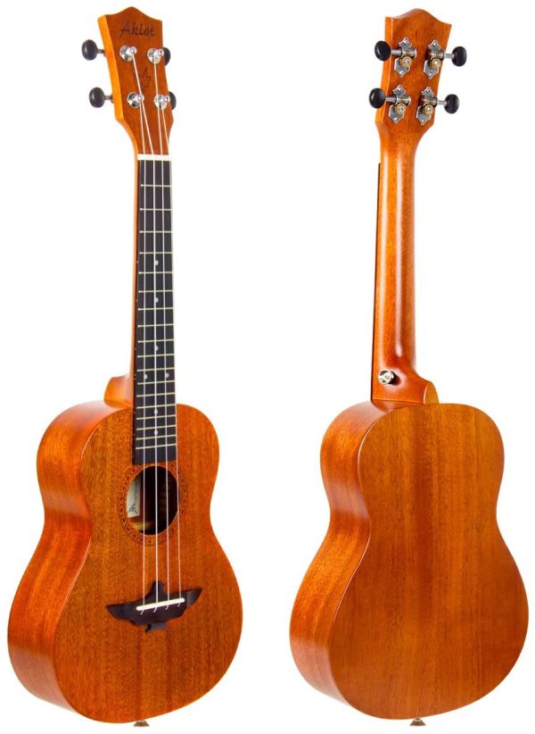 AKLOT Ukulele Soprano Uke Solido Mogano 21" Ukelele Con Corso Gratuito Online Starter Kit per Principianti Professionale Bambino Adulti (Sintonizzatore,Borsa ,Picconi,Cinturino ,Corda) - immagine 7