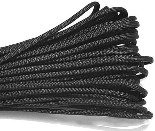 otutun Cordino per Paracadute Corda Multiuso per all'Aria Aperta Corda Multifunzione per Sopravvivenza All'Aperto per Braccialetti Sport Campeggio Stringa Fune Collane Outdoor (Nero 31m) - immagine 6