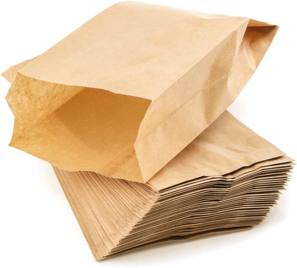 PACKRA - Sacchetti Carta Kraft, Buste Regalo di Carta, Sacchetti Alimentari carta Piccoli, Sacchetti Pane per Trasportare Articoli e Acquisti da Asporto, Cibo, Libri (100 pezzi, 15cm x 27cm x 6cm) - immagine 6