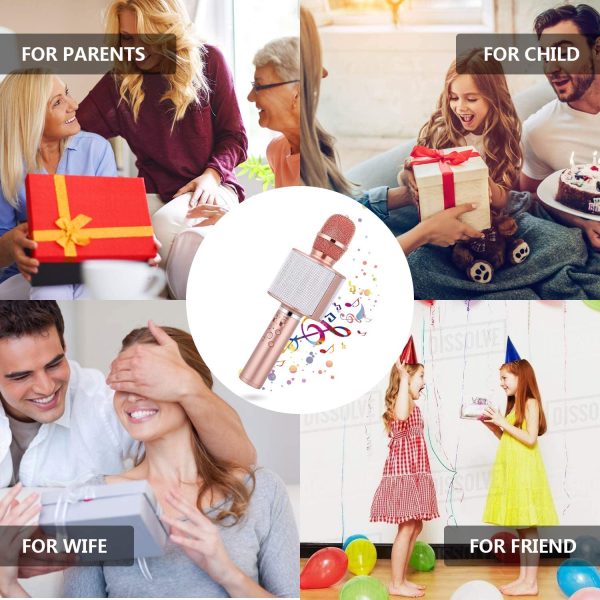 Microfono per bambini Wireless, Microfoni Bluetooth Mbuynow TWS (Pu?? collegare un altro microfono Mbuynow) con Altoparlante stereo, Selfie Stick, Custodia per Smartphone, Rossa - immagine 8