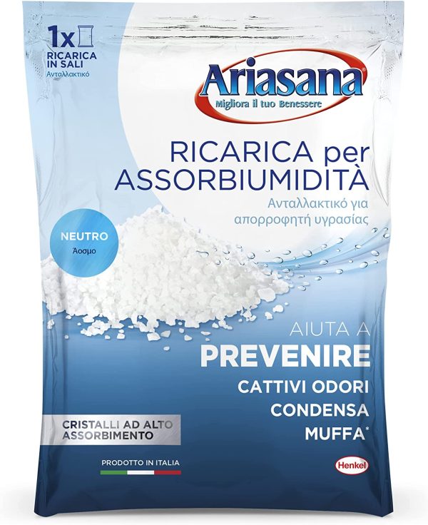 Ariasana 673937 Ricarica Sali assorbiumidit??, Inodore, 1 Busta, 450 g - immagine 2