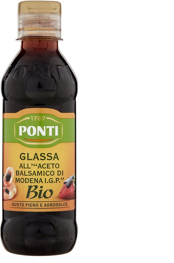 Ponti Glassa Biologica all'aceto balsamico di Modena I.G.P., Glassa Ponti Bio per tutte le ricette, Glassa aceto balsamico, bottiglia da 250gr - immagine 7