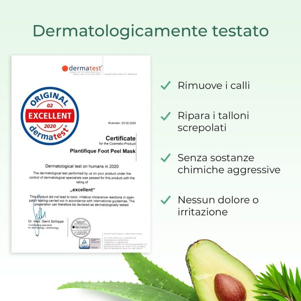 Maschera Piedi Esfoliante - Foot Peel Mask Dermatologicamente Testata, Efficace Peeling Piedi, Scrub Piedi e rimozione Calli dei Piedi - Foot Mask all'avocado confezione da 2 by Plantifique - immagine 4