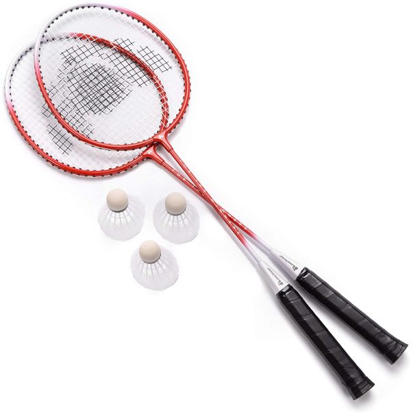 Set Badminton per 2 o 4 Giocatori - Racchette 3 Volani 1 Rete - Set Perfetto per Bambini Ragazzi e Adulti - per Tutta Famiglia - Spiaggia Giardino Vacanza - immagine 2